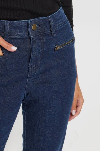 PixieGirl Petite Dark Blue Stretch Zip Pocket Skinny Jeans