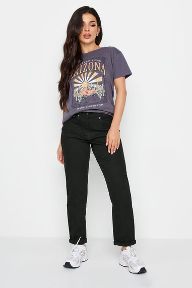 Pixiegirl Black Stretch Denim Mom Jeans