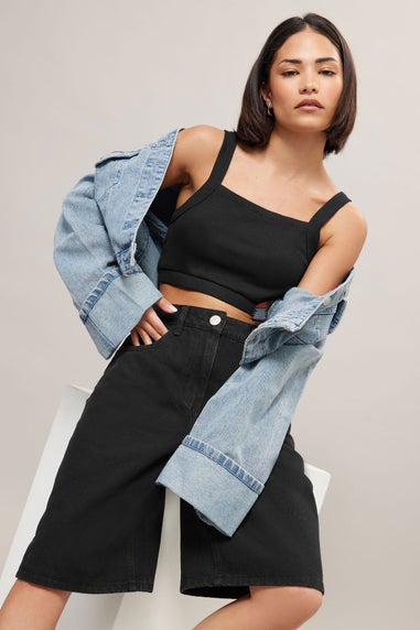 Pixiegirl Black Denim Jorts