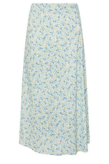 PixieGirl Petite Blue Ditsy Floral Midaxi Skirt