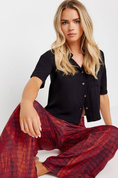 Pixiegirl Red Snake Print Wide Leg Trousers