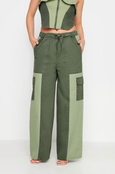 Pixiegirl Khaki Green Colourblock Cargo Trousers