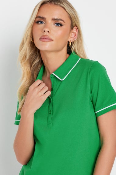 Pixiegirl Green Contrast Trim Polo Shirt