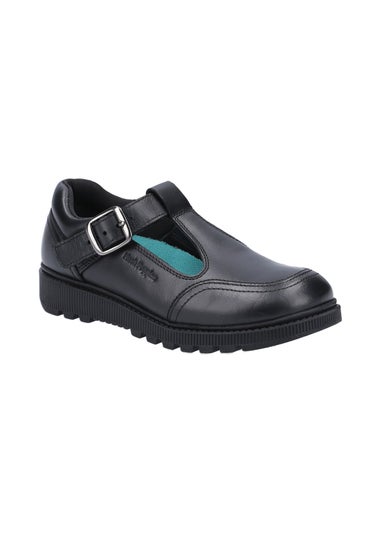 Hush Puppies Black Kerry Senior School Shoe