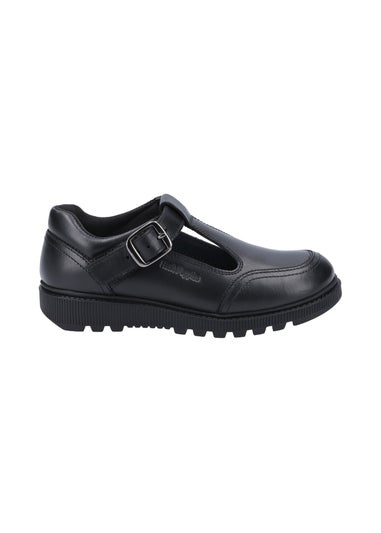 Hush Puppies Black Kerry Senior School Shoe