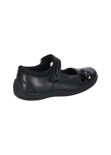 Hush Puppies Black Jessica Senior School Shoe