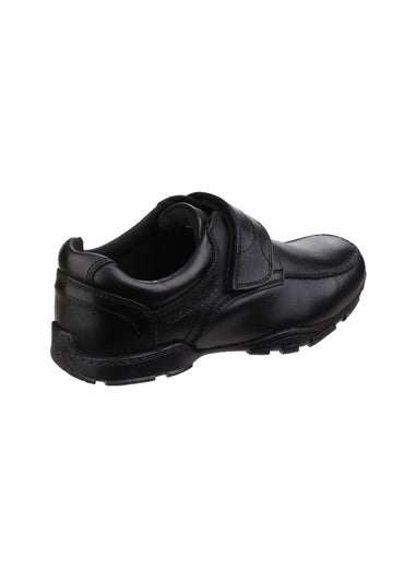 Hush Puppies Black Freddy 2 Senior School Shoe