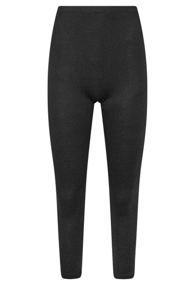 PixieGirl Petite Black Metallic Ribbed Leggings