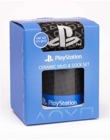 PlayStation Blue Controller Mug & Sock Gift Set
