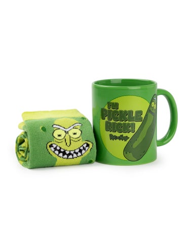 Rick & Morty Pickle Rick Mug & Sock Gift Set