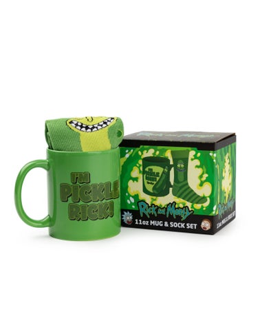 Rick & Morty Pickle Rick Mug & Sock Gift Set