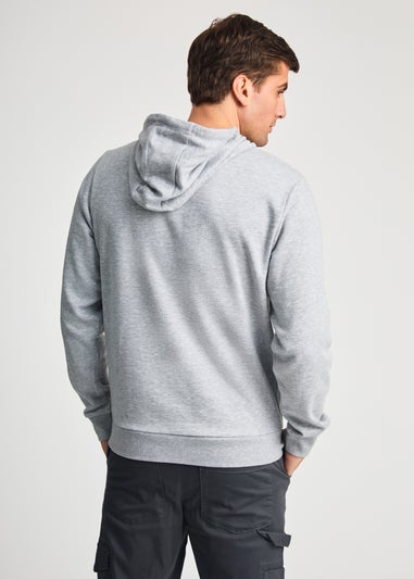 Tokyo Laundry Light Grey Printed Hoody With Drawcord