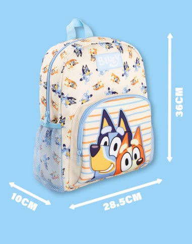 Bluey & Bingo Printed Kids Beige/Blue Backpack