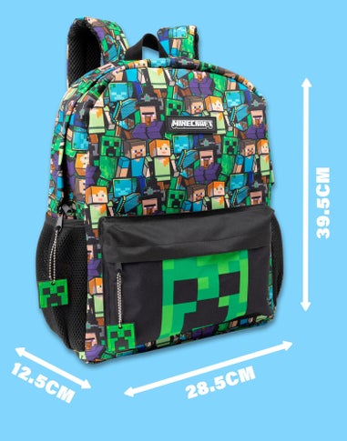 Minecraft All Over Print Kids Black Backpack