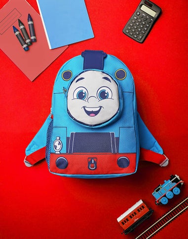 Thomas and Friends 3D Face Pocket Kids Blue Backpack