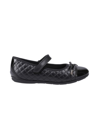 Hush Puppies Black  Lottie Quilt Ballerina Senior
