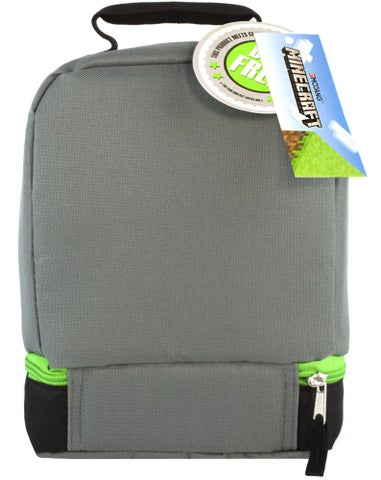 Minecraft Creeper Compartment Zip Green Lunchbag