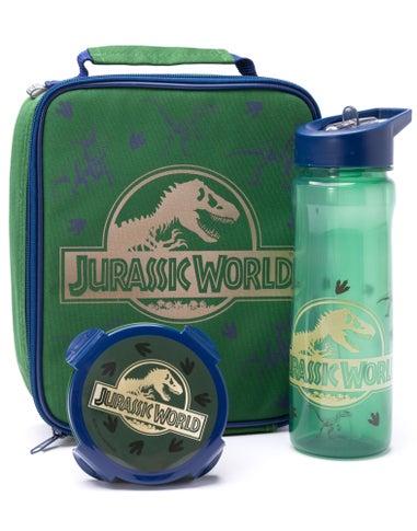Jurassic World Childrens Lunch Bag, Bottle & Snackpot 3 Piece Set