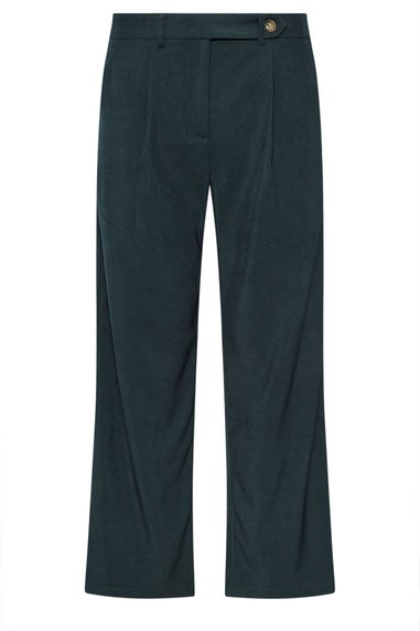 PixieGirl Petite Navy Blue Tailored Tab Wide Leg Trousers
