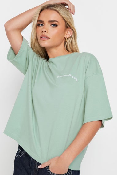 Pixiegirl Sage Green Spiritual Healing Back Graphic T-Shirt