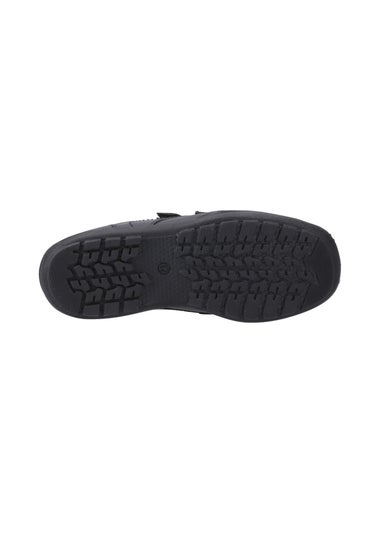 Hush Puppies Black Maddox Junior Touch Fastening Shoe
