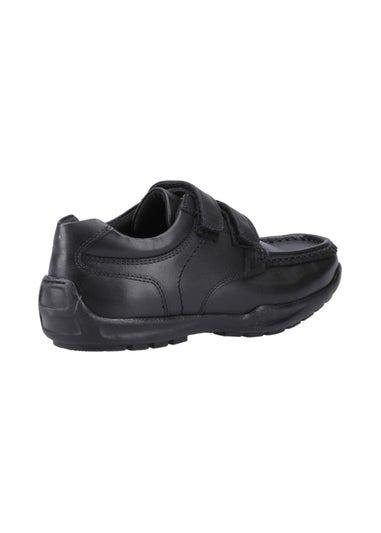 Hush Puppies Black Maddox Junior Touch Fastening Shoe