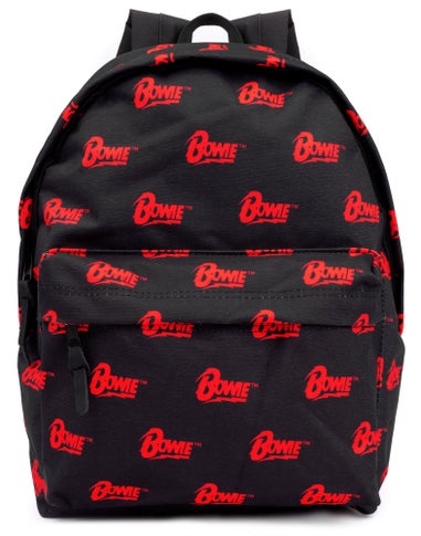 David Bowie Red Logo Black Backpack