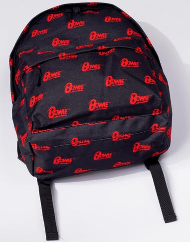 David Bowie Red Logo Black Backpack