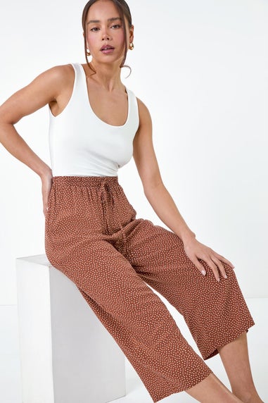 Roman Biscuit Petite Spot Print Stretch Culottes