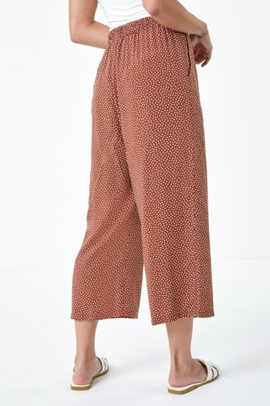 Roman Biscuit Petite Spot Print Stretch Culottes