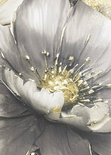 Muriva Aminah Floral Charcoal & Gold