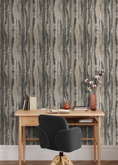 Muriva Soren Charcoal & Gold