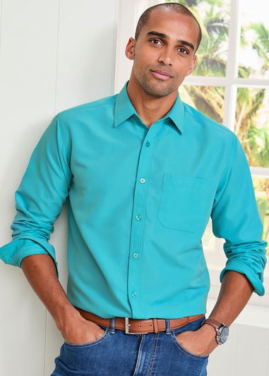 Cotton Traders Bottle Green Long Sleeve Soft Touch Shirt