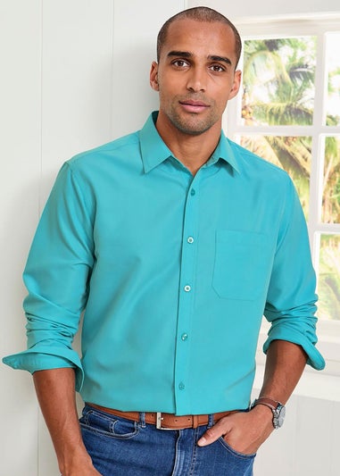 Cotton Traders Bottle Green Long Sleeve Soft Touch Shirt