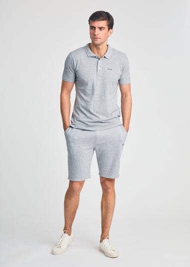 Tokyo Laundry Light Grey 2-Piece Polo Shirt & Shorts Outfit Set