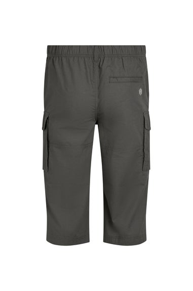 Weird Fish Dark Grey Summersville 3/4 Length Ripstop Cargo Trousers