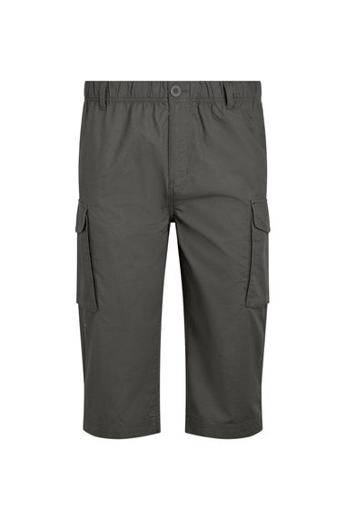 Weird Fish Dark Grey Summersville 3/4 Length Ripstop Cargo Trousers