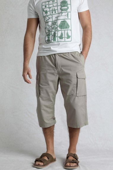 Weird Fish Flint Stone Summersville 3/4 Length Ripstop Cargo Trousers