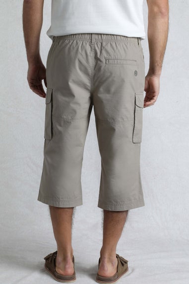 Weird Fish Flint Stone Summersville 3/4 Length Ripstop Cargo Trousers