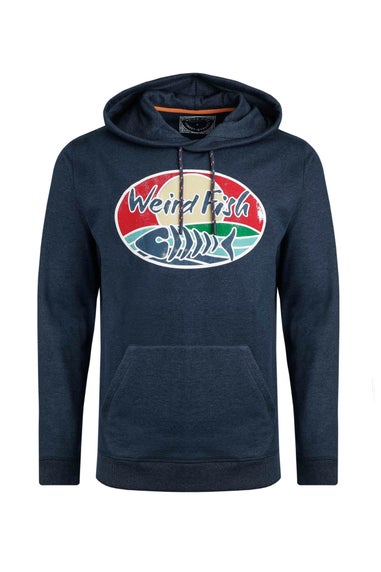 Weird Fish Navy Bryant Graphic Pop Over Hoody