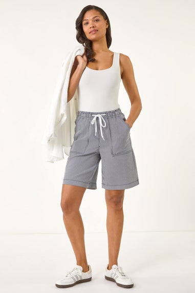 Roman Multi Narrow Stripe Drawcord Shorts