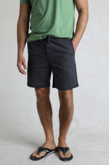Weird Fish Navy Weston Canvas Shorts