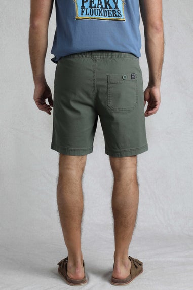 Weird Fish Khaki Weston Relaxed Canvas Shorts