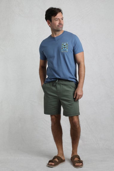 Weird Fish Khaki Weston Relaxed Canvas Shorts