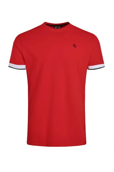 Weird Fish Retro Red Danville Pique T-Shirt
