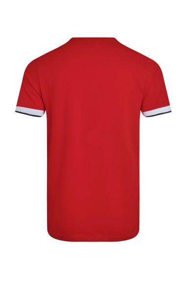Weird Fish Retro Red Danville Pique T-Shirt