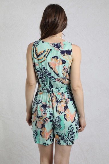 Weird Fish Seafoam Mare Printed Playsuit