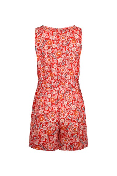 Weird Fish Tango Red Mare Printed Playsuit