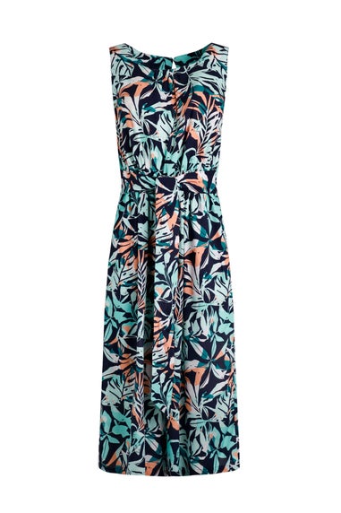 Weird Fish Aqua blue Nalani Printed Jumpsuit
