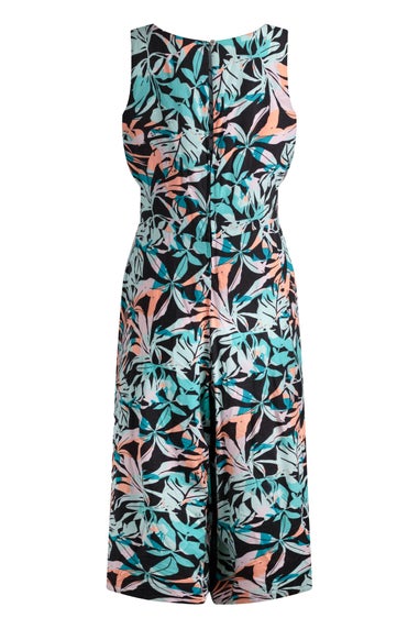 Weird Fish Aqua blue Nalani Printed Jumpsuit